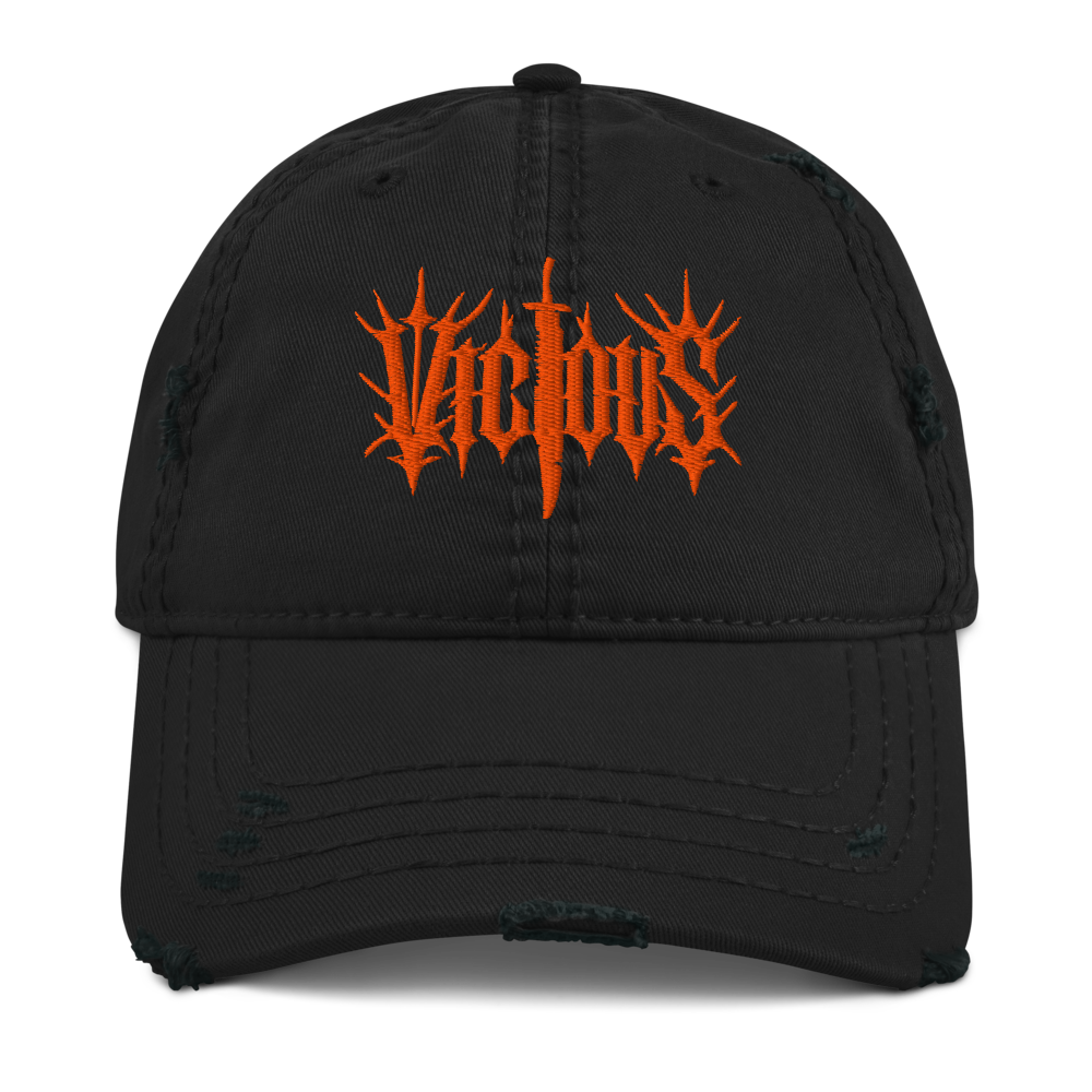 DISTRESSED DAD HAT (ORANGE)