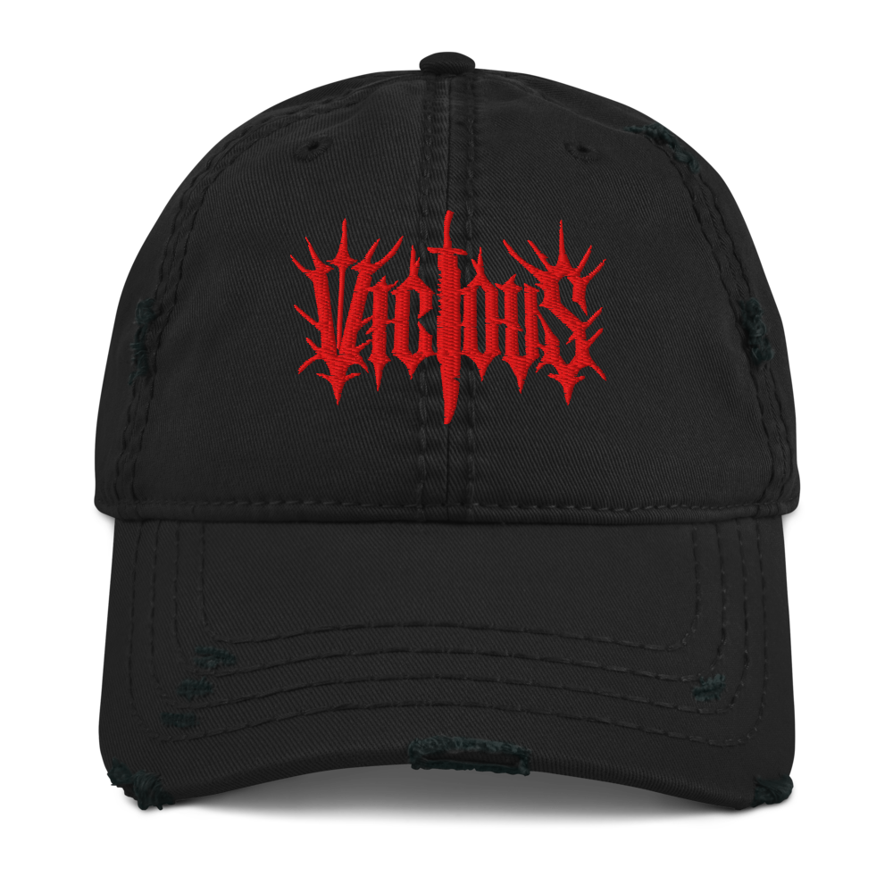 DISTRESSED DAD HAT (RED)