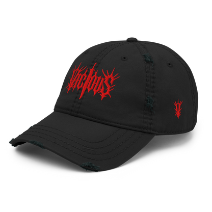 DISTRESSED DAD HAT (RED)